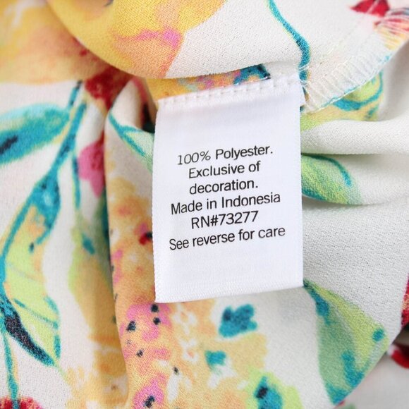 LC Lauren Conrad Blouse Top - 2X - Fruit Lemon Apple Cherry - Picture 6 of 6